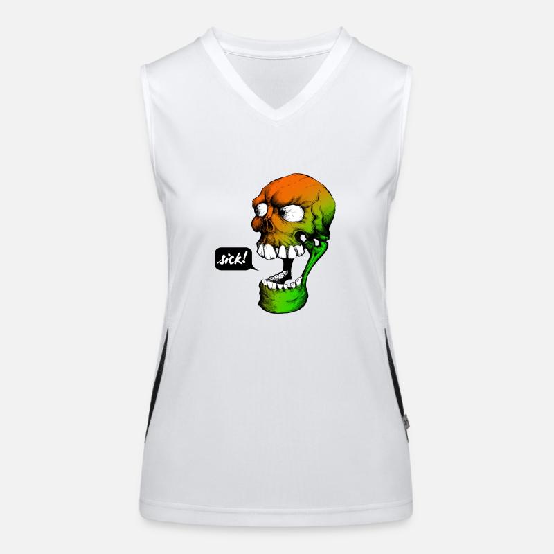 Psychedelic Skull Women's Functional Contrast Tank Top