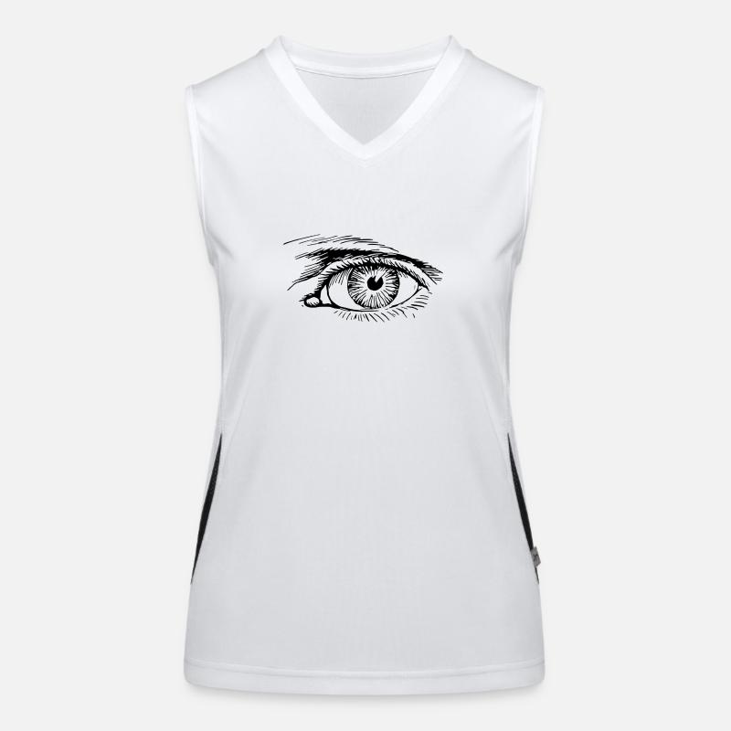 Auge Funktionelles Kontrast-Tank Top für Frauen