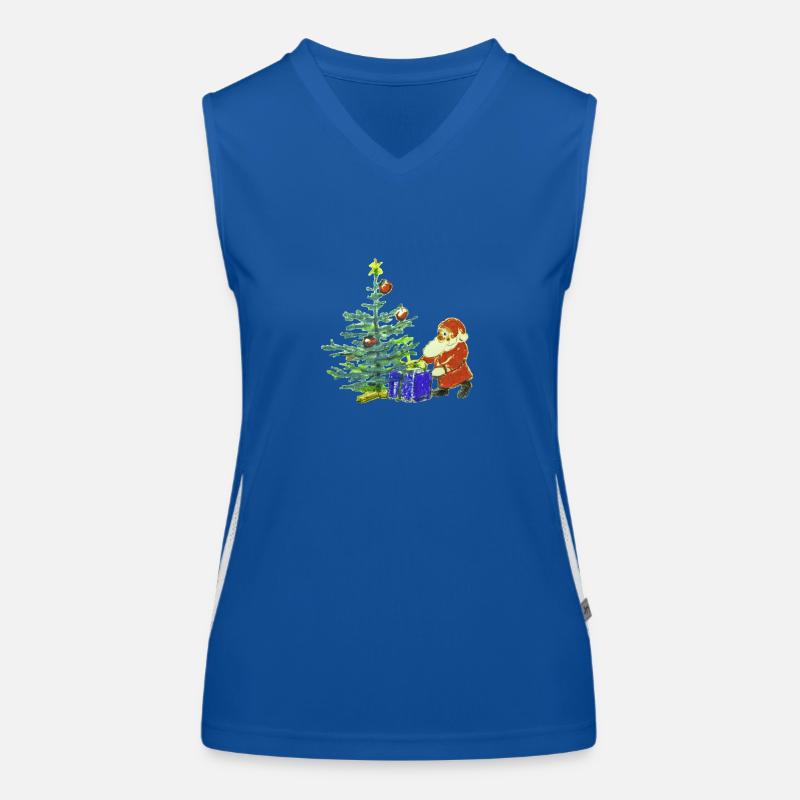 Weihnachtsmann Funktionelles Kontrast-Tank Top für Frauen