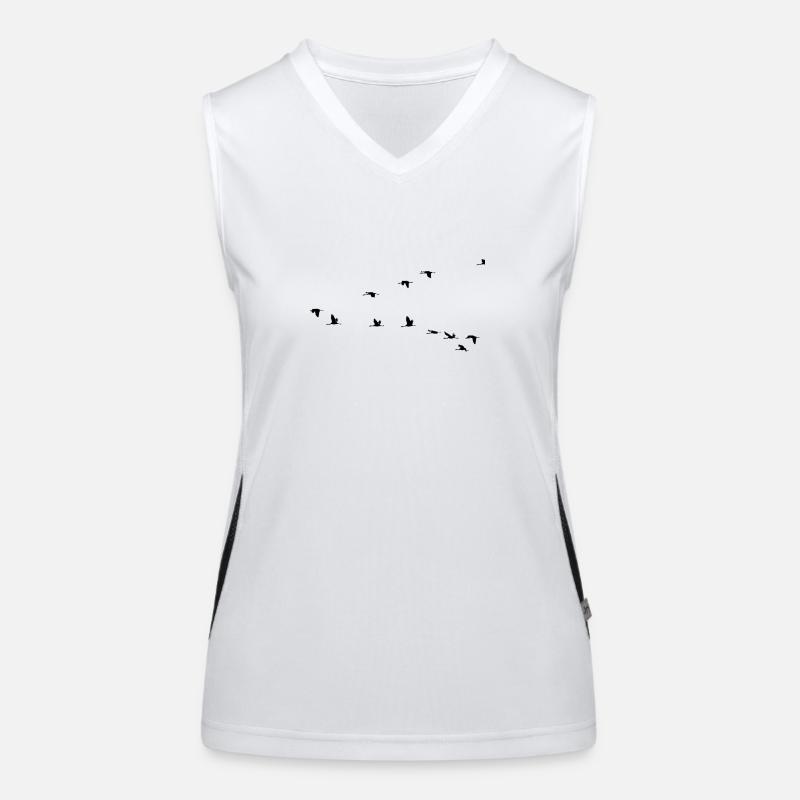 migratory birds Women's Functional Contrast Tank Top