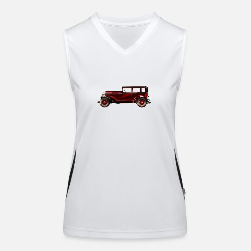Retro Auto Funktionelles Kontrast-Tank Top für Frauen