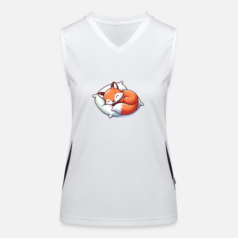 Sleeping Baby Fox Women's Functional Contrast Tank Top