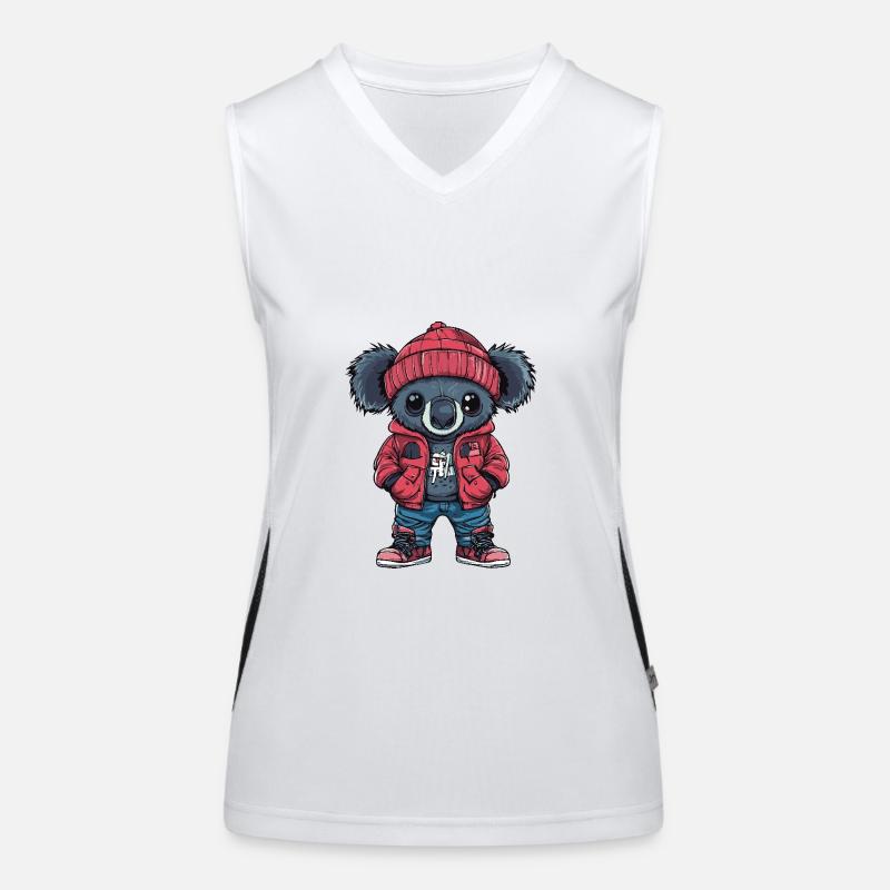 Koala Lustig Winter Funktionelles Kontrast-Tank Top für Frauen