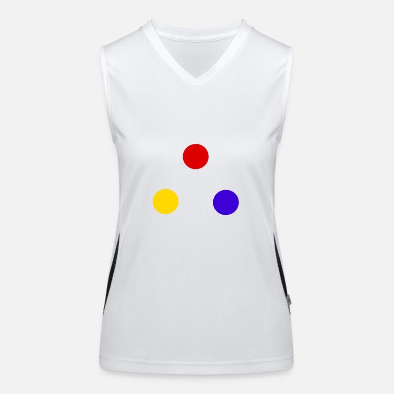 Sphären der Primärfarbe Funktionelles Kontrast-Tank Top für Frauen