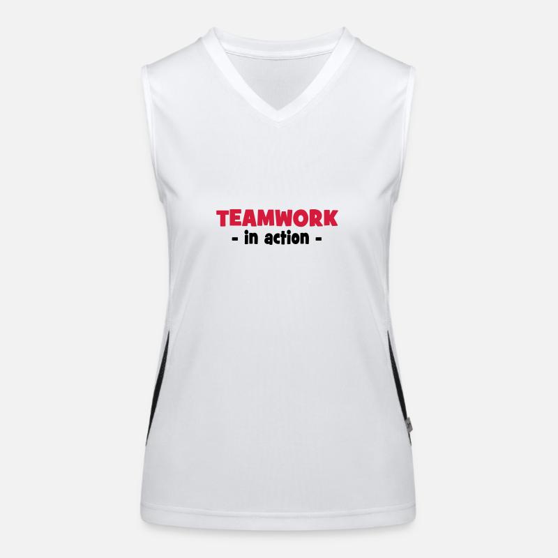 Teamwork in Action Funktionelles Kontrast-Tank Top für Frauen