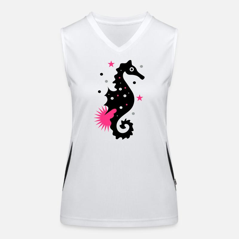 Seepferdchen Funktionelles Kontrast-Tank Top für Frauen