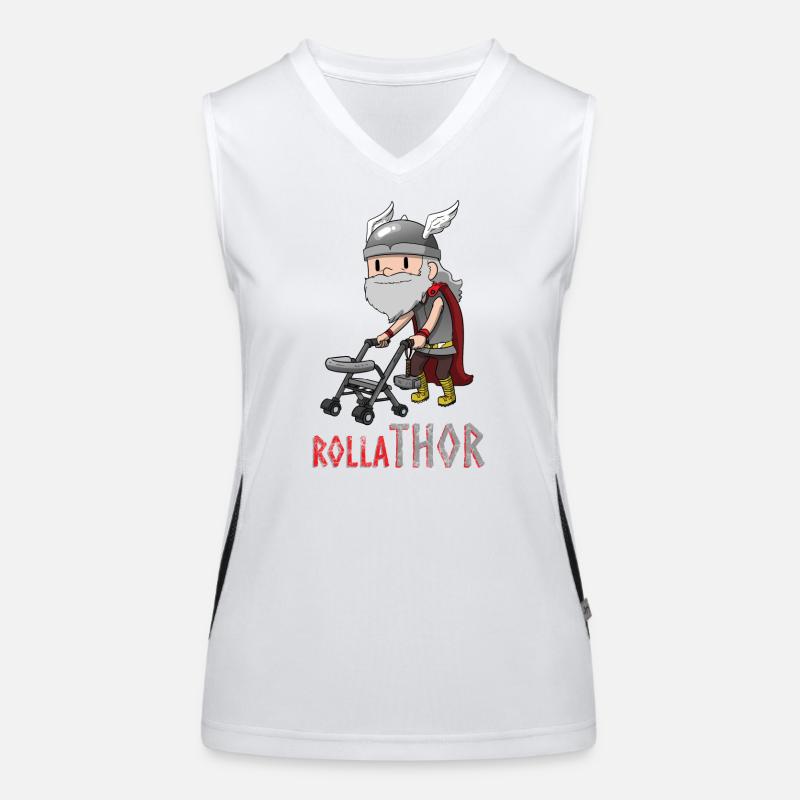 RollaTHOR - Lusiges Thor Rollator Design Funktionelles Kontrast-Tank Top für Frauen