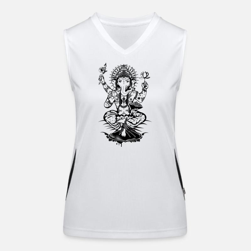 Ganesha ein Gott mit Elefantenkopf Funktionelles Kontrast-Tank Top für Frauen