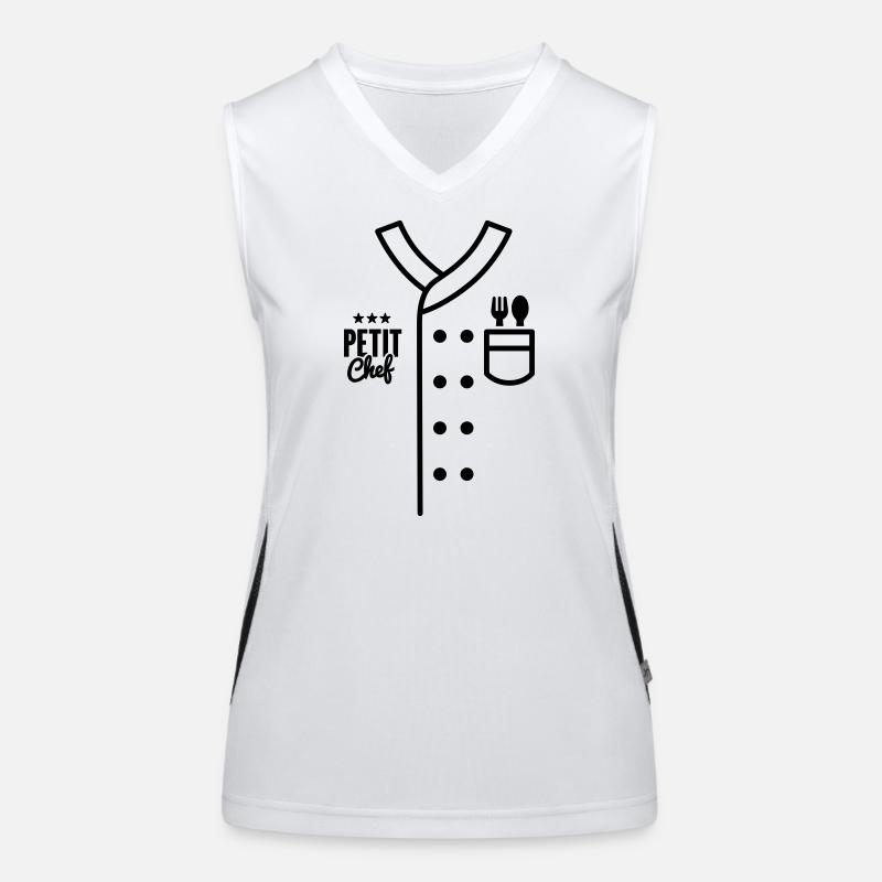 Kinder Koch Uniform Petit Chef Kind Kochen kostüm Funktionelles Kontrast-Tank Top für Frauen