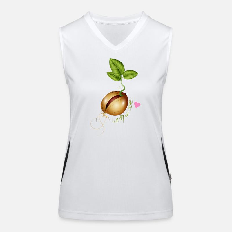 germination de graines - jardinage avec amour Débardeur respirant contrasté Femme