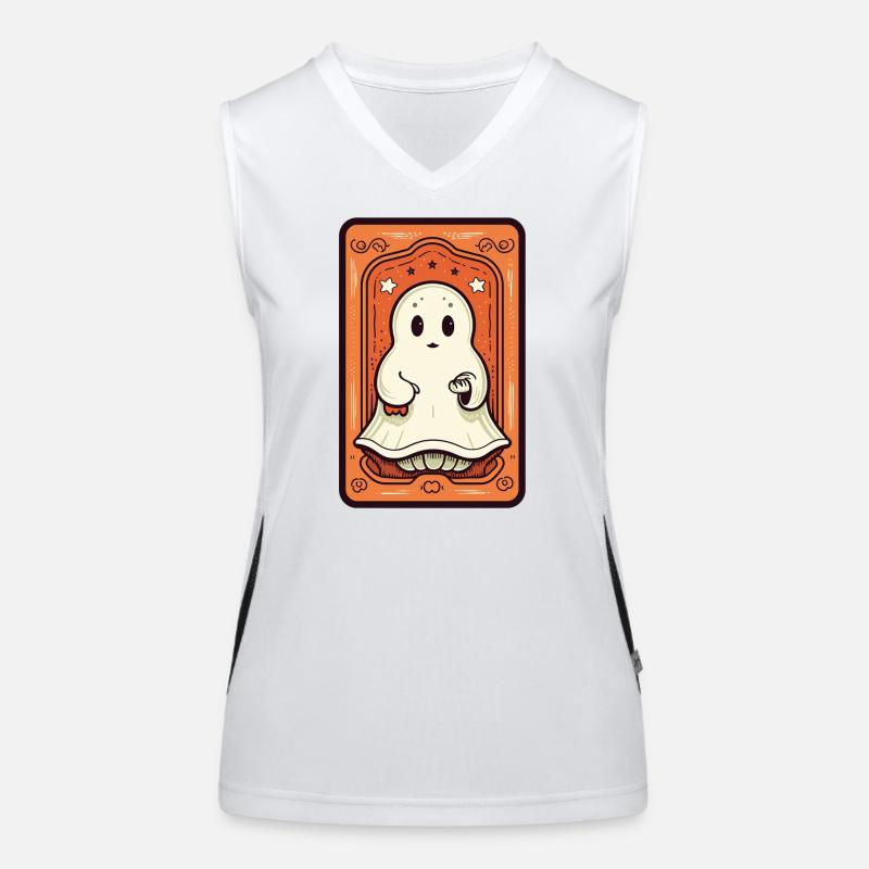 Carte de Tarot Orange Ghost Débardeur respirant contrasté Femme