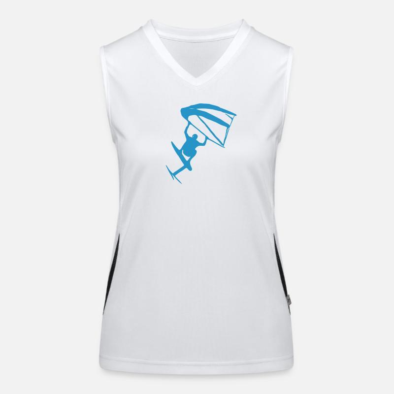 Wingfoiling Sticker Funktionelles Kontrast-Tank Top für Frauen