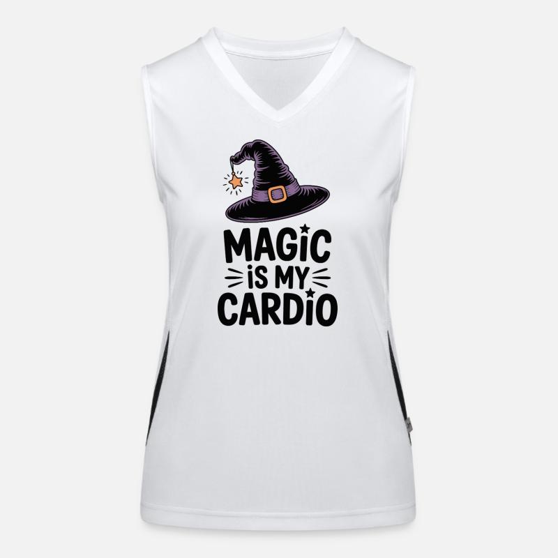 magicMagic est mon cardio Débardeur respirant contrasté Femme
