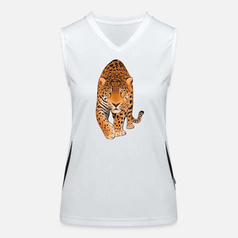Leopard Big Cat  Women's Functional Contrast Tank Top