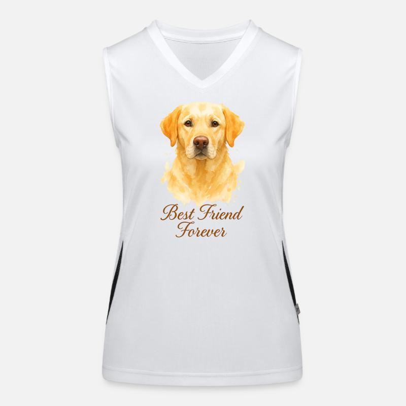 Labrador Retriever Hund - BFF Bester Freund Funktionelles Kontrast-Tank Top für Frauen