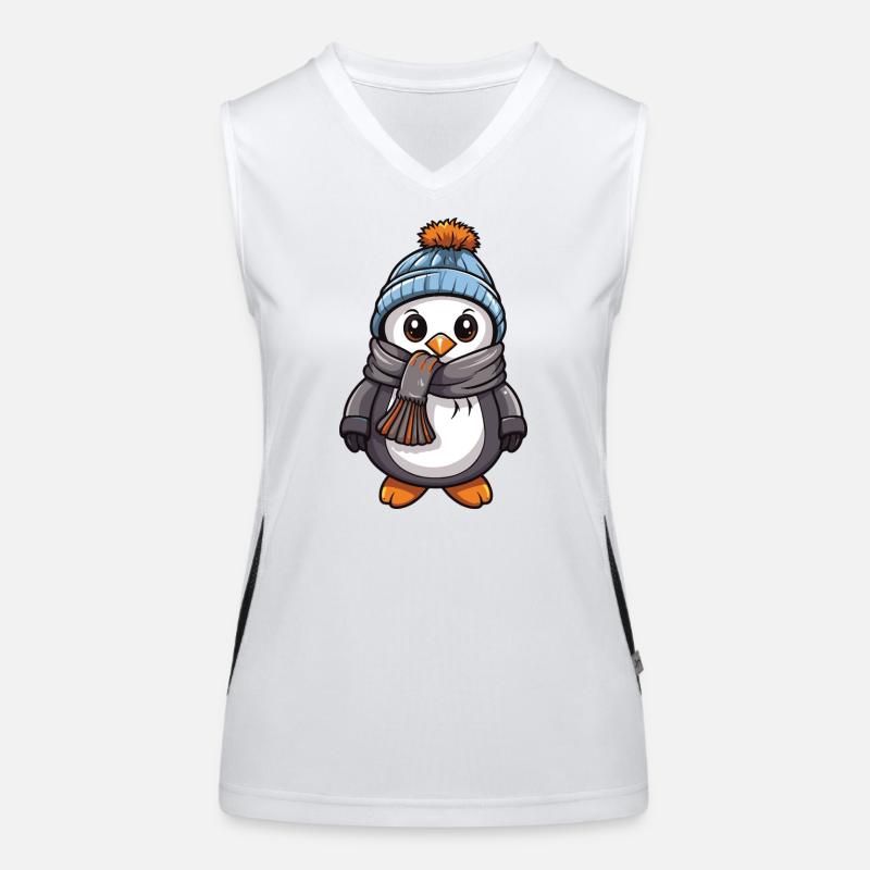 Penguin Comic Cute Winter Women's Functional Contrast Tank Top