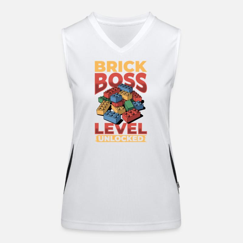 Building Blocks Kids Brick Builder Funktionelles Kontrast-Tank Top für Frauen