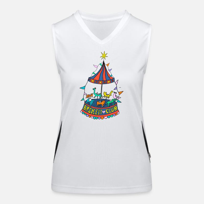 Carousel - Women's Functional Contrast Tank Top - white/black