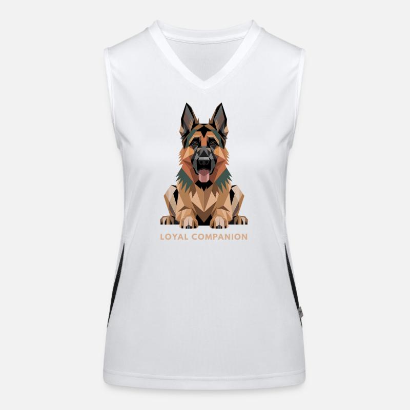 Treuer Begleiter Deutscher Schäferhund Funktionelles Kontrast-Tank Top für Frauen