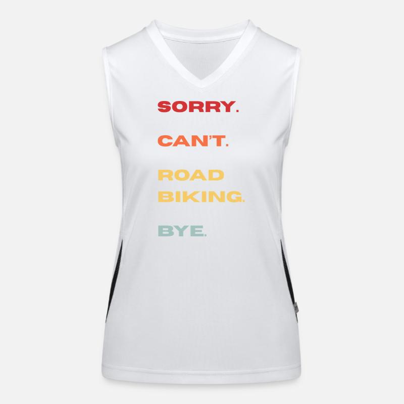 Roadbike Absage Typo Gradient Funktionelles Kontrast-Tank Top für Frauen