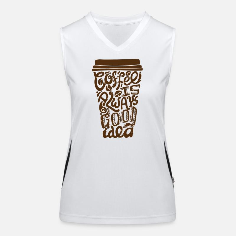 Kaffee Ist Eine Gute Idee Funktionelles Kontrast-Tank Top für Frauen