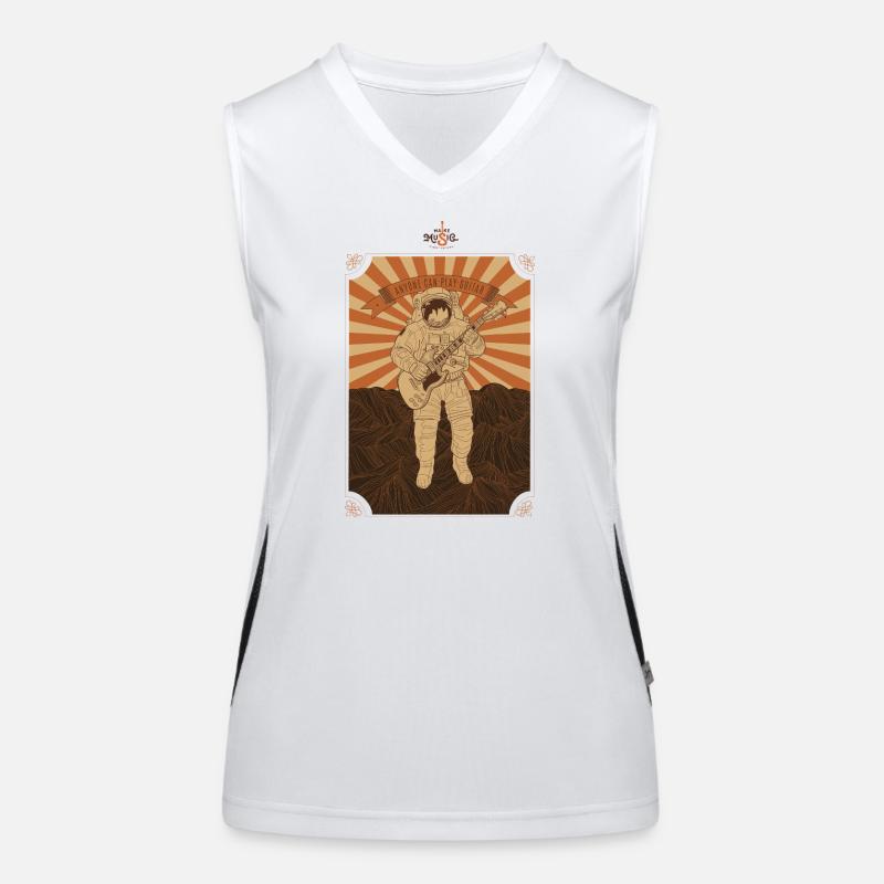Make Music Astronaut Women's Functional Contrast Tank Top
