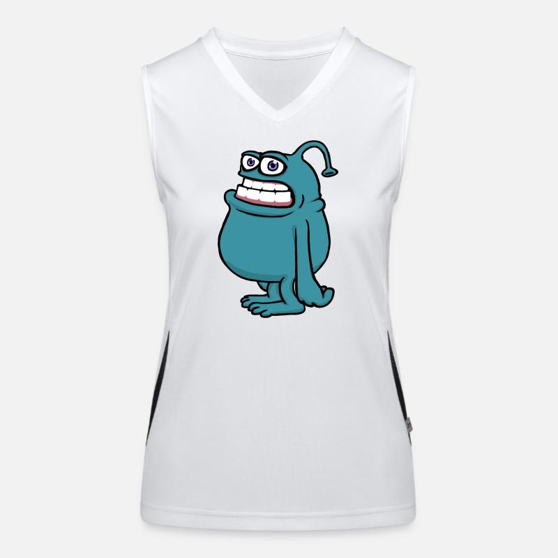 Mampfredo - Women's Functional Contrast Tank Top - white/black
