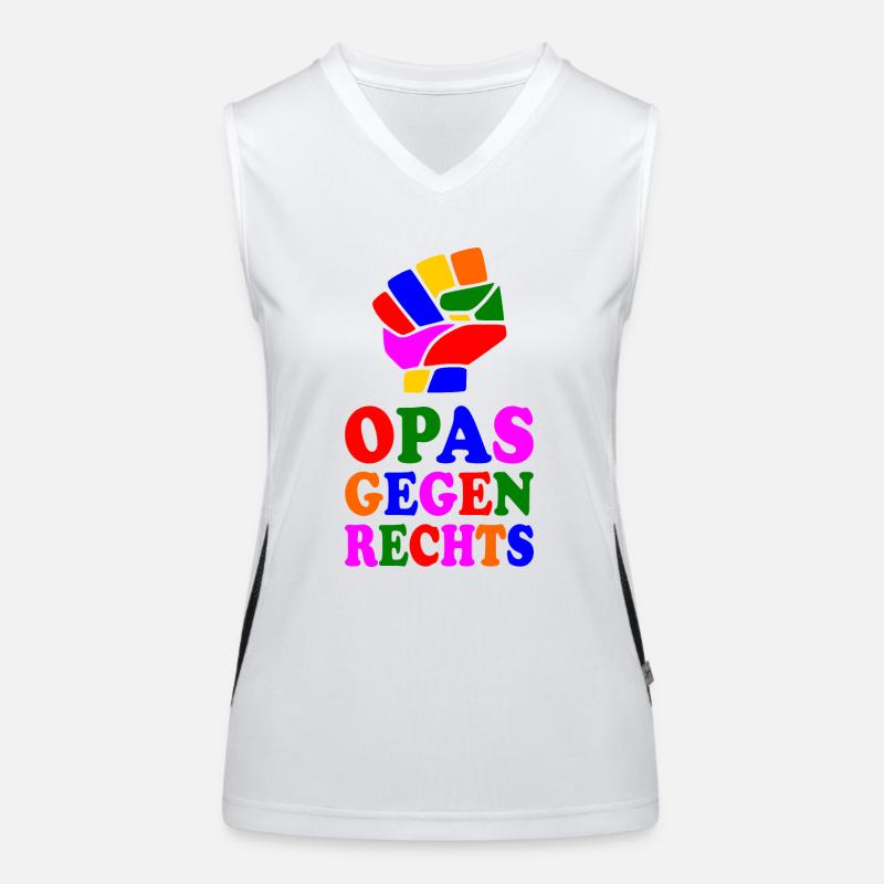 Opas gegen rechts Funktionelles Kontrast-Tank Top für Frauen