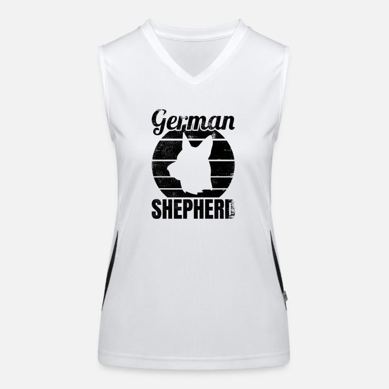 German Shepherd Women's Functional Contrast Tank Top