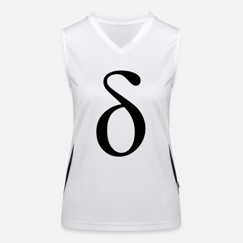 griechischen Buchstaben Delta Funktionelles Kontrast-Tank Top für Frauen