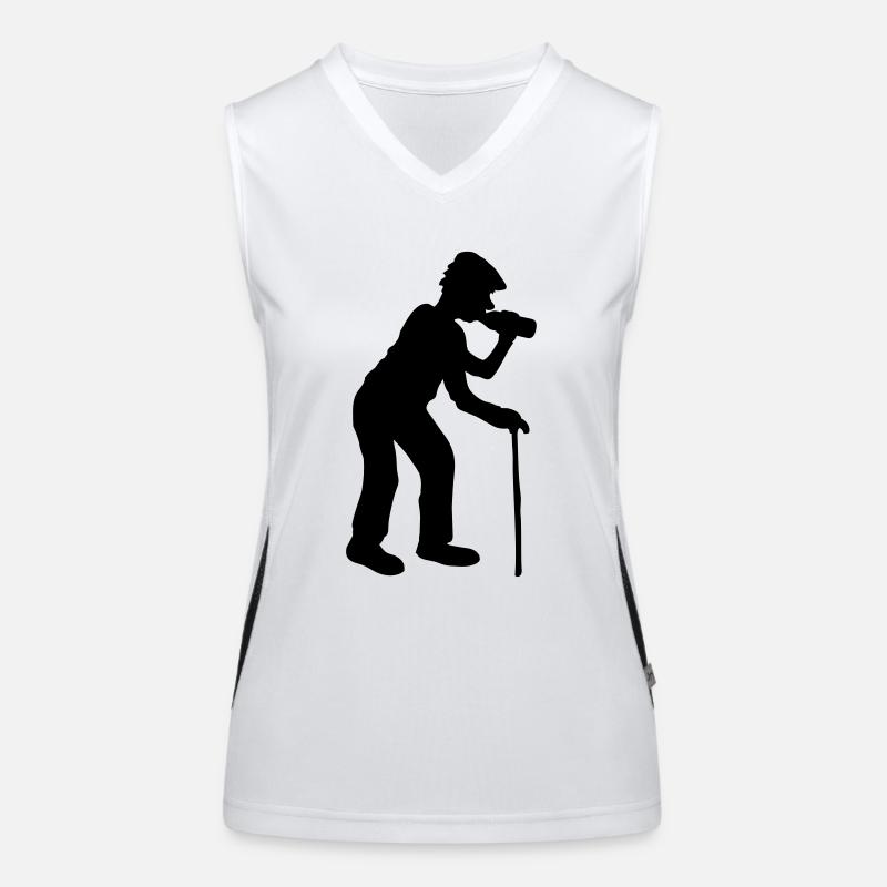 drinking alcohol beer drinking thirst bottle octo Women's Functional Contrast Tank Top