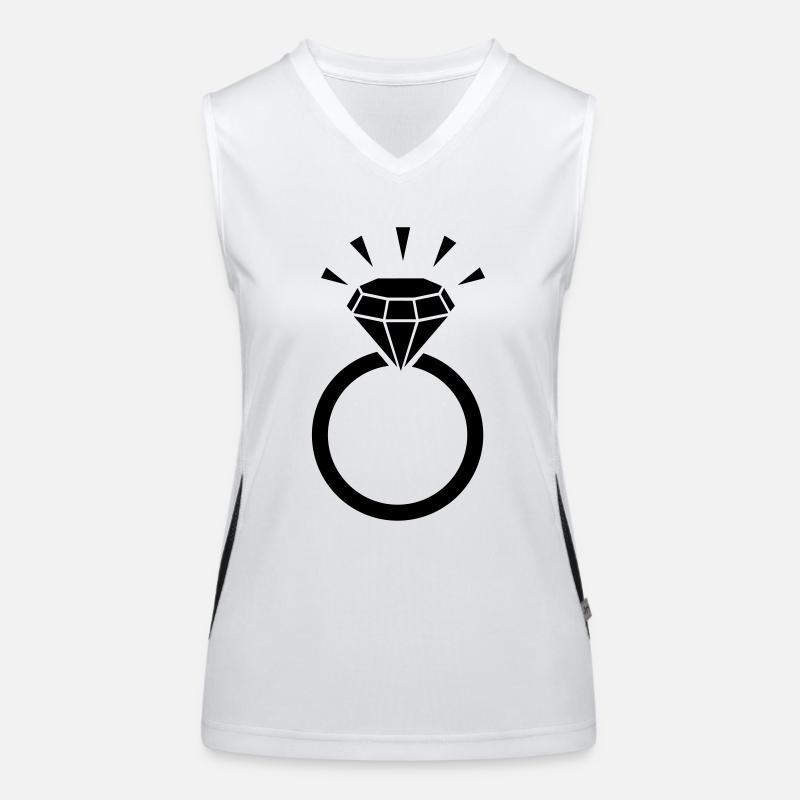 Ring Funktionelles Kontrast-Tank Top für Frauen