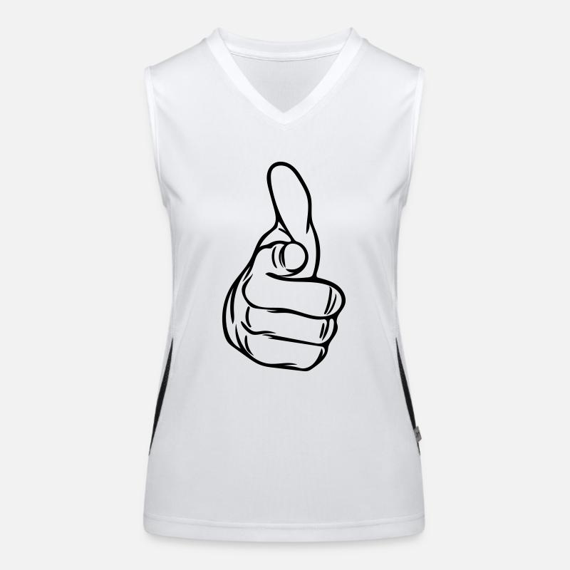 Vector Zeigefinger Funktionelles Kontrast-Tank Top für Frauen