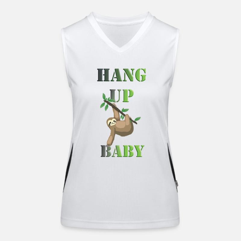 Faultier chillt Funktionelles Kontrast-Tank Top für Frauen
