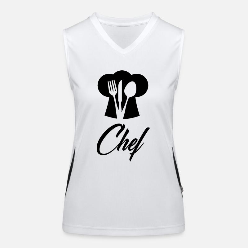 Küchenchef 3 Funktionelles Kontrast-Tank Top für Frauen
