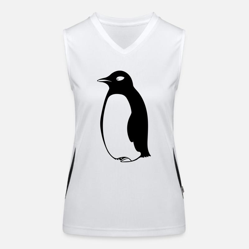 Pinguin Funktionelles Kontrast-Tank Top für Frauen