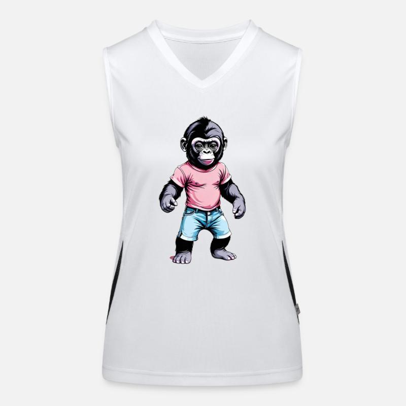 Gorilla Boxer Boxen Funktionelles Kontrast-Tank Top für Frauen