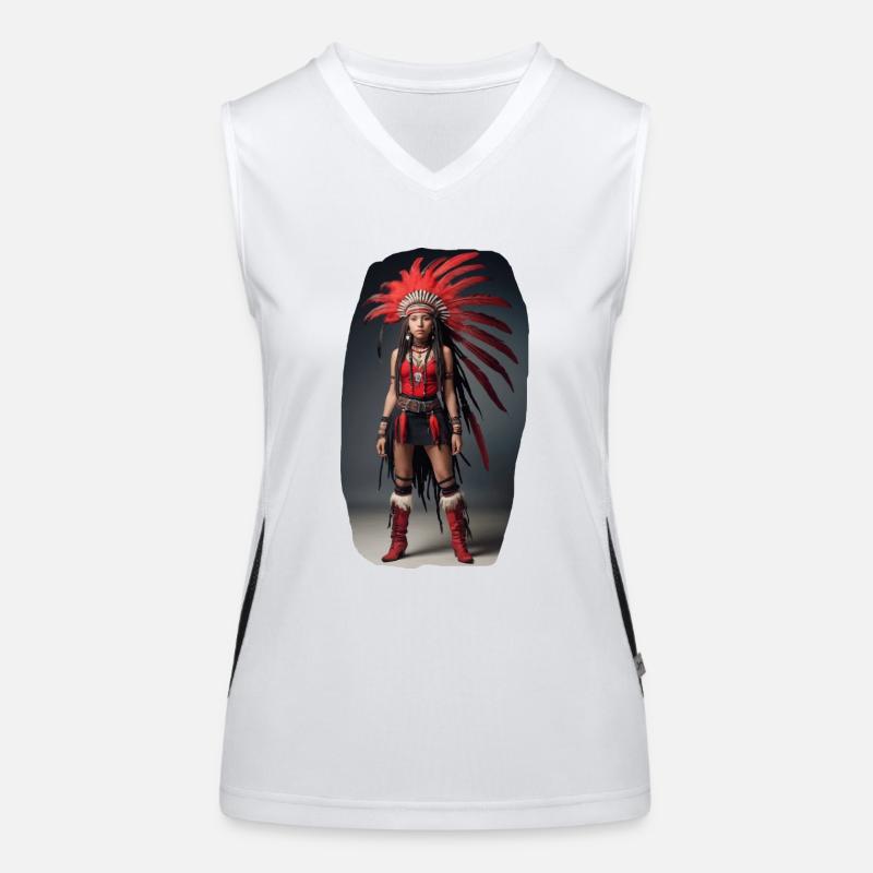 Indianer Mädchen Funktionelles Kontrast-Tank Top für Frauen
