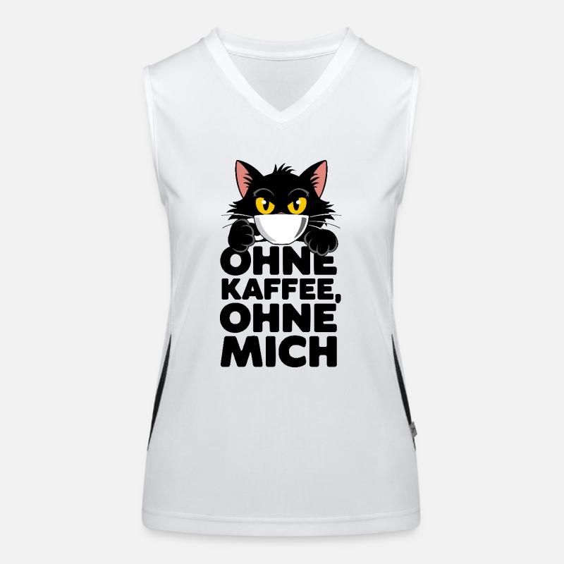 Wachmacher-Mieze Funktionelles Kontrast-Tank Top für Frauen
