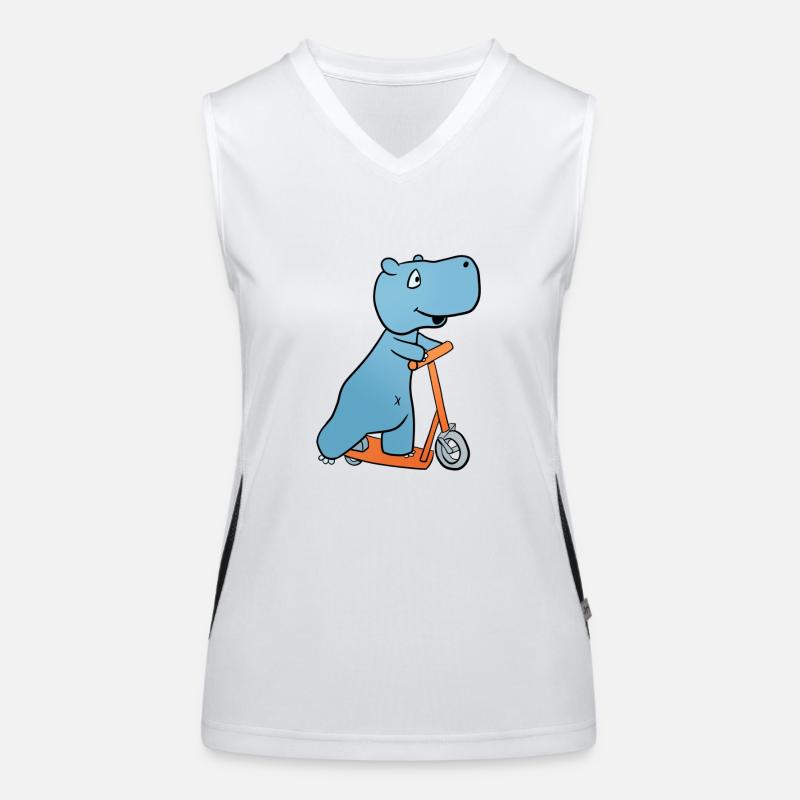 Nilpferd Roller Funktionelles Kontrast-Tank Top für Frauen