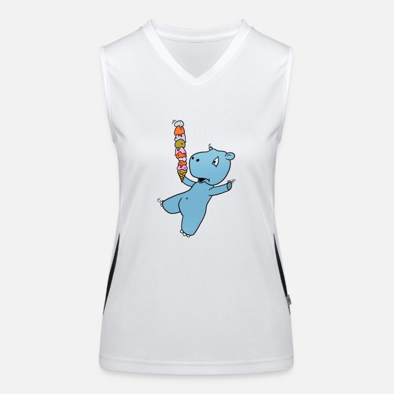 Nilpferd Eis Funktionelles Kontrast-Tank Top für Frauen