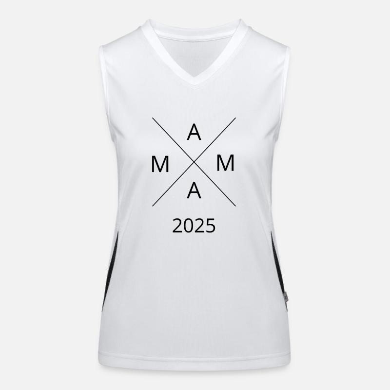 Mama 2025 Geschenk für Mutter Geburtstag Muttertag Funktionelles Kontrast-Tank Top für Frauen