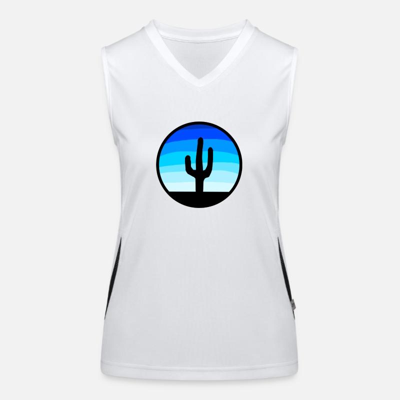 Cactus Silhuette Women's Functional Contrast Tank Top