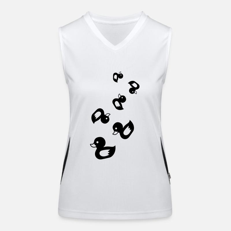 Ente Icon Funktionelles Kontrast-Tank Top für Frauen