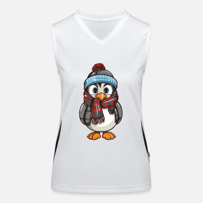Penguin Comic Winter Women's Functional Contrast Tank Top