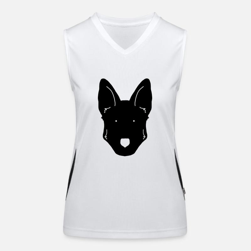 German Shepherd Design Funktionelles Kontrast-Tank Top für Frauen