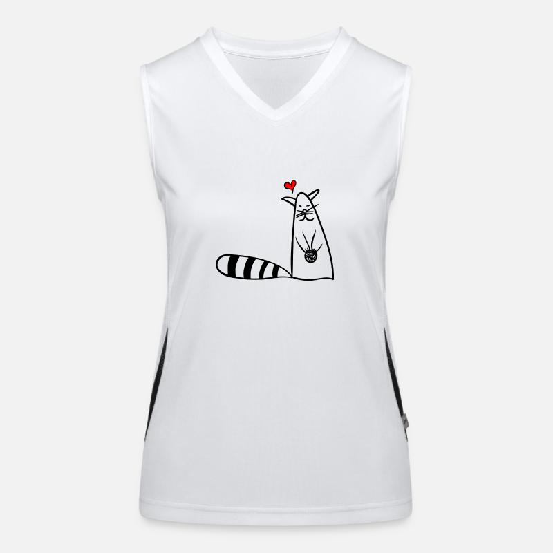 Kätzchen Funktionelles Kontrast-Tank Top für Frauen