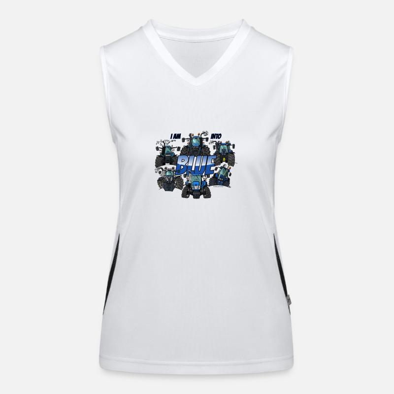 ich bin in blau Funktionelles Kontrast-Tank Top für Frauen