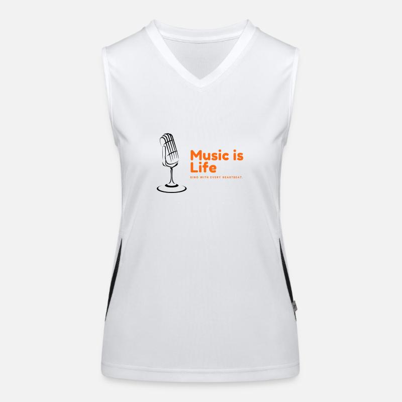 Music Is Life Collection Women's Functional Contrast Tank Top