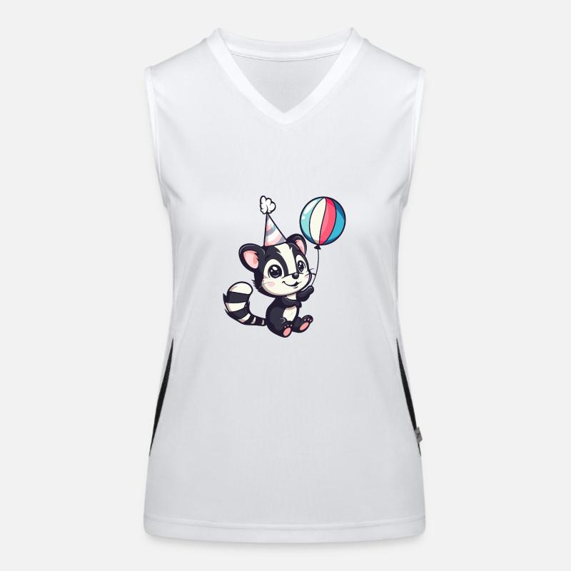 Stinktier Geburtstag Baby Funktionelles Kontrast-Tank Top für Frauen